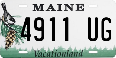 ME license plate 4911UG