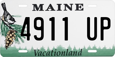 ME license plate 4911UP