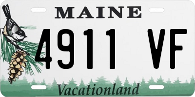 ME license plate 4911VF