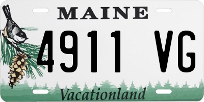 ME license plate 4911VG