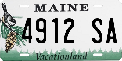 ME license plate 4912SA