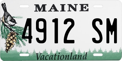 ME license plate 4912SM