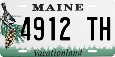 ME license plate 4912TH