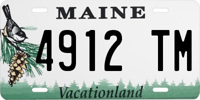 ME license plate 4912TM