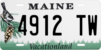 ME license plate 4912TW