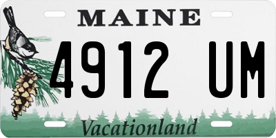 ME license plate 4912UM