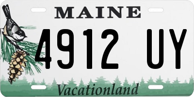 ME license plate 4912UY