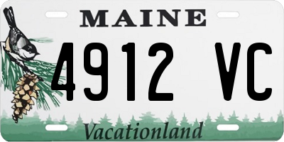 ME license plate 4912VC