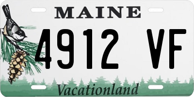 ME license plate 4912VF