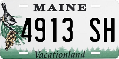 ME license plate 4913SH