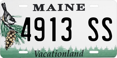 ME license plate 4913SS