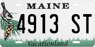 ME license plate 4913ST