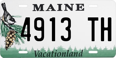 ME license plate 4913TH