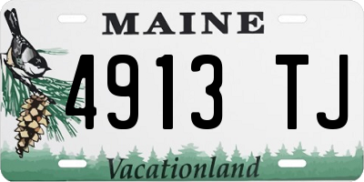 ME license plate 4913TJ