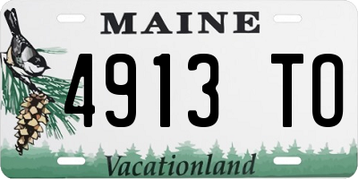 ME license plate 4913TO