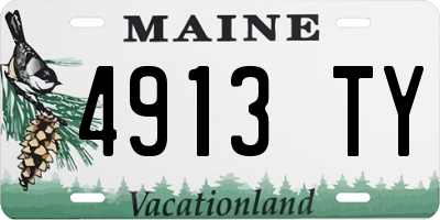 ME license plate 4913TY