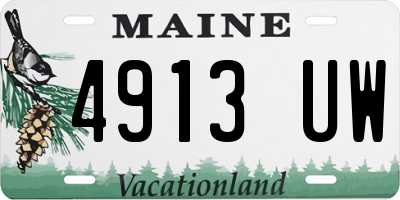 ME license plate 4913UW