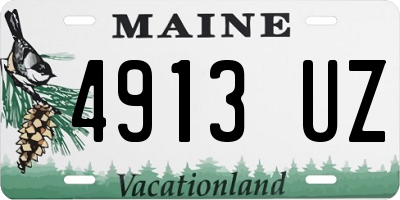 ME license plate 4913UZ