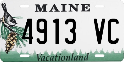 ME license plate 4913VC