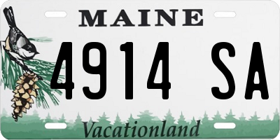 ME license plate 4914SA