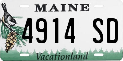 ME license plate 4914SD