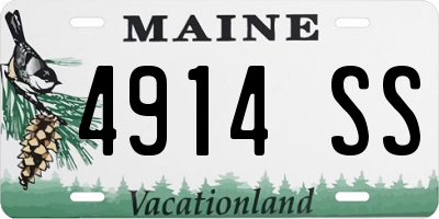 ME license plate 4914SS