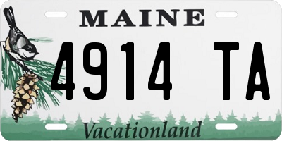 ME license plate 4914TA
