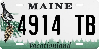 ME license plate 4914TB