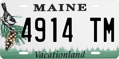 ME license plate 4914TM