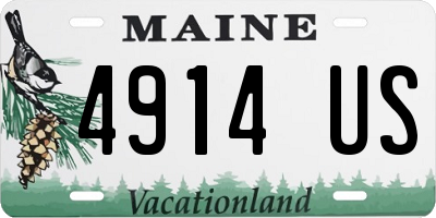 ME license plate 4914US