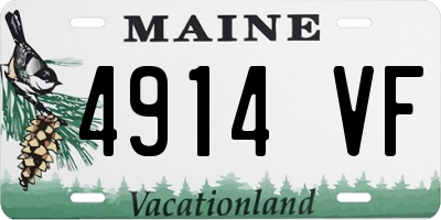 ME license plate 4914VF