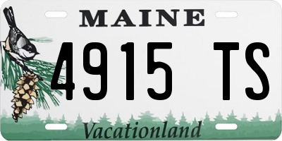 ME license plate 4915TS