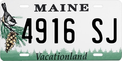 ME license plate 4916SJ