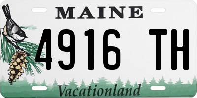 ME license plate 4916TH