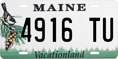 ME license plate 4916TU