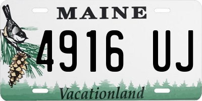 ME license plate 4916UJ
