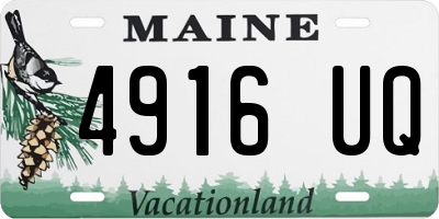 ME license plate 4916UQ