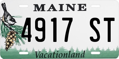ME license plate 4917ST