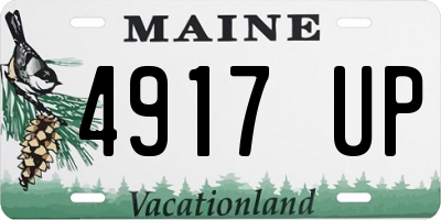 ME license plate 4917UP