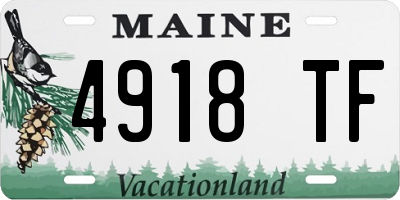 ME license plate 4918TF