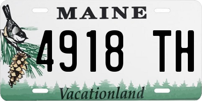 ME license plate 4918TH