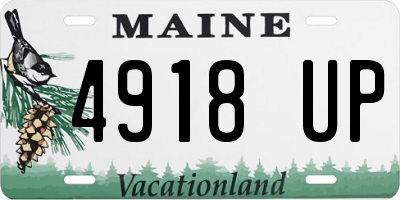 ME license plate 4918UP