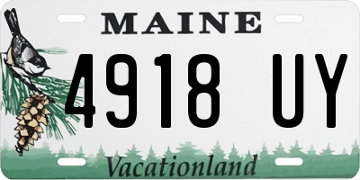 ME license plate 4918UY