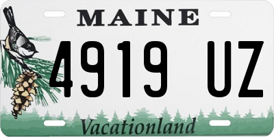 ME license plate 4919UZ