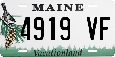 ME license plate 4919VF