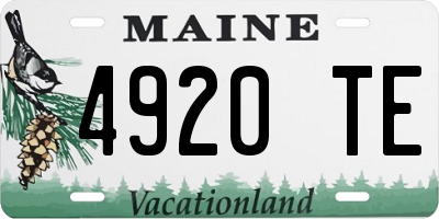 ME license plate 4920TE