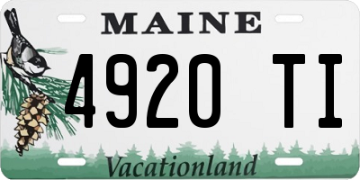 ME license plate 4920TI