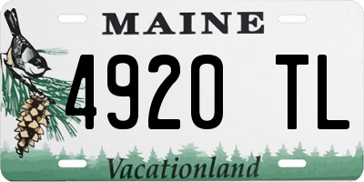 ME license plate 4920TL