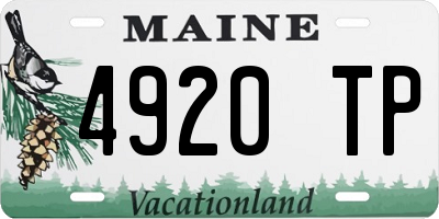 ME license plate 4920TP