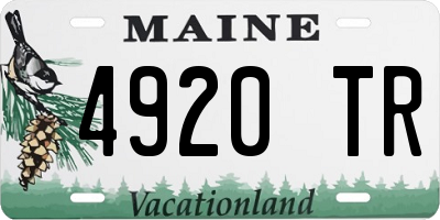 ME license plate 4920TR